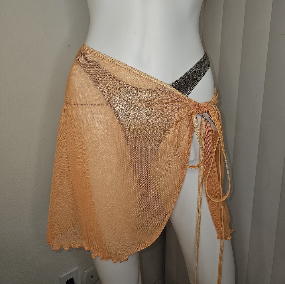 NOT AVAILABLE NWT Jessics Simpson SARONG WRAP SKIRT Cover Up Size S/M - Picture 11 of 16